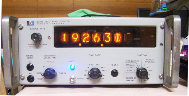 A heavily modified HP5245L circa 1963 vintage. **Photo copyright IEEE. Clock by David Burger, Sydney.