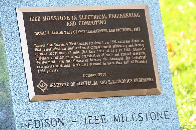 File:West Orange Laboratories and Factories - Edison plaque.jpg