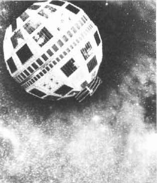 Telstar I, launched in 1962, showed the possibilities for sending telephone calls and television broadcasts across oceans and continents via an orbiting satellite. Courtesy: AT&T Bell Laboratories