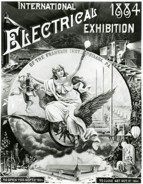 File:1884 International Electrical Exhibition poster, Franklin Institute, Philadelphia, PA - 0162.jpg