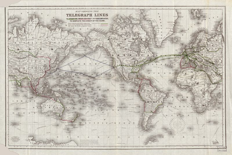 File:Fig 1-11 - Colton, Map showing the telegraph lines in operation, under contract, and contemplated, to complete the circuit of the globe, c1885 - LOC.jpg