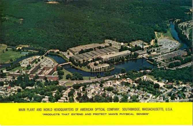 Aerial postcard of the AO plant (ca 1964).