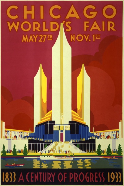 File:Chicago world's fair, a century of progress, expo poster, 1933, 2.jpg